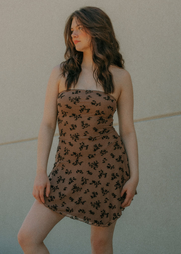 Mocha Rodeo Mini Dress