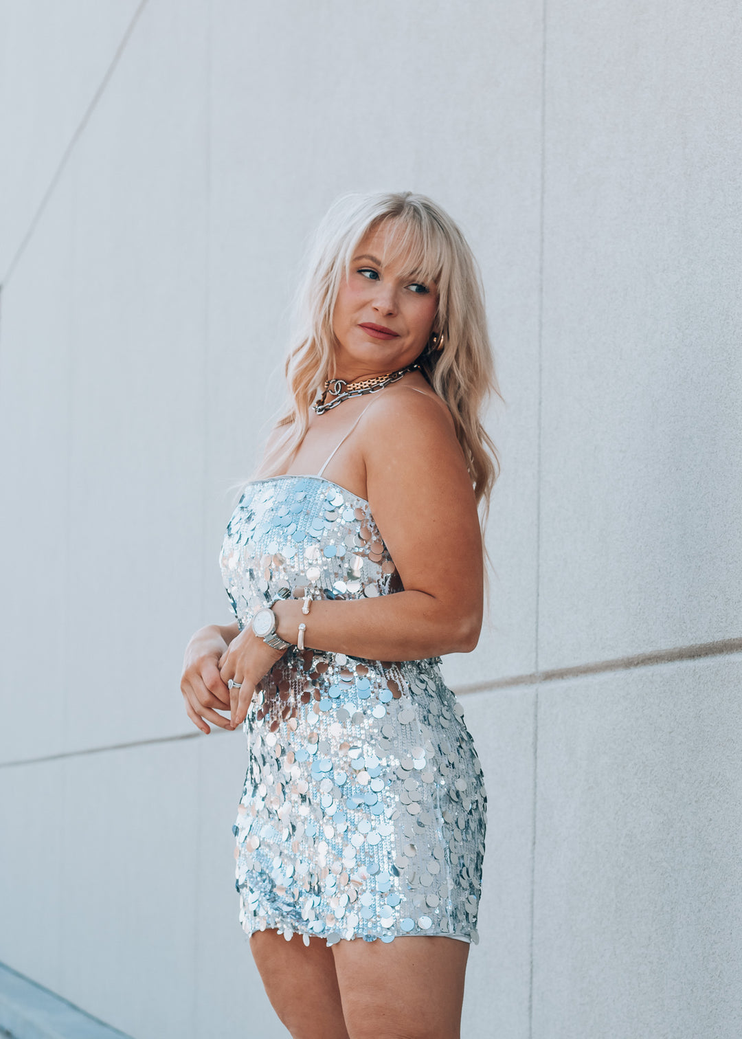 Sequin mini dress