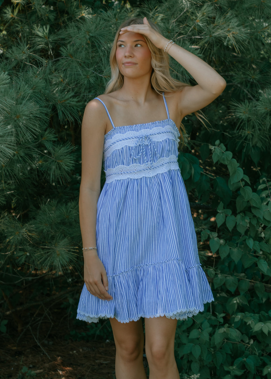 Ocean Breeze Striped Mini Dress
