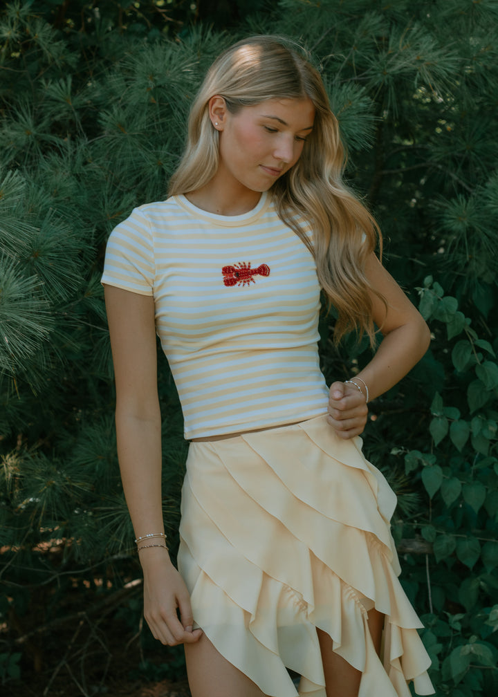 Seaside Catch Striped Lobster Top