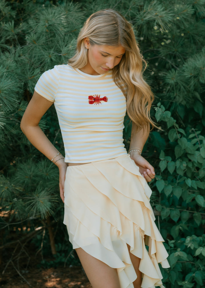Seaside Catch Striped Lobster Top