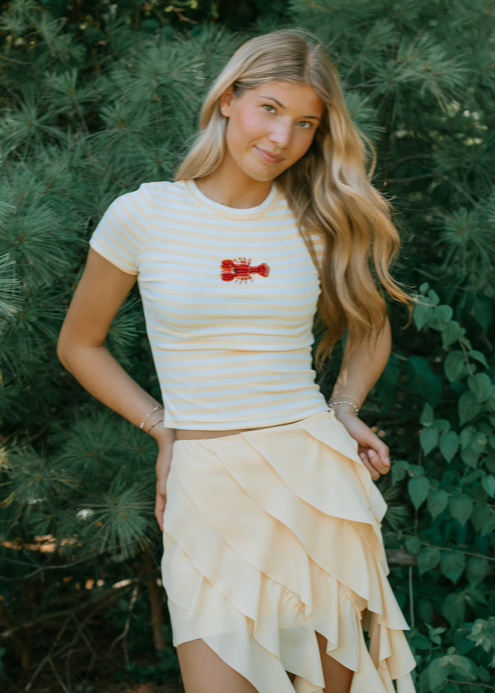 Seaside Catch Striped Lobster Top