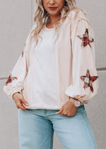 Cream Star Patch Sweater