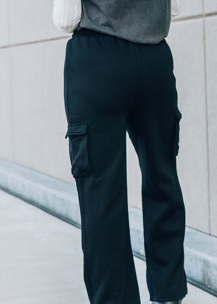 Black Cargo Sweats