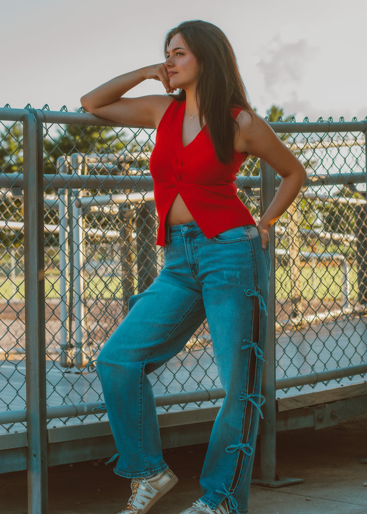 All Tied Up Dark Wash Jean