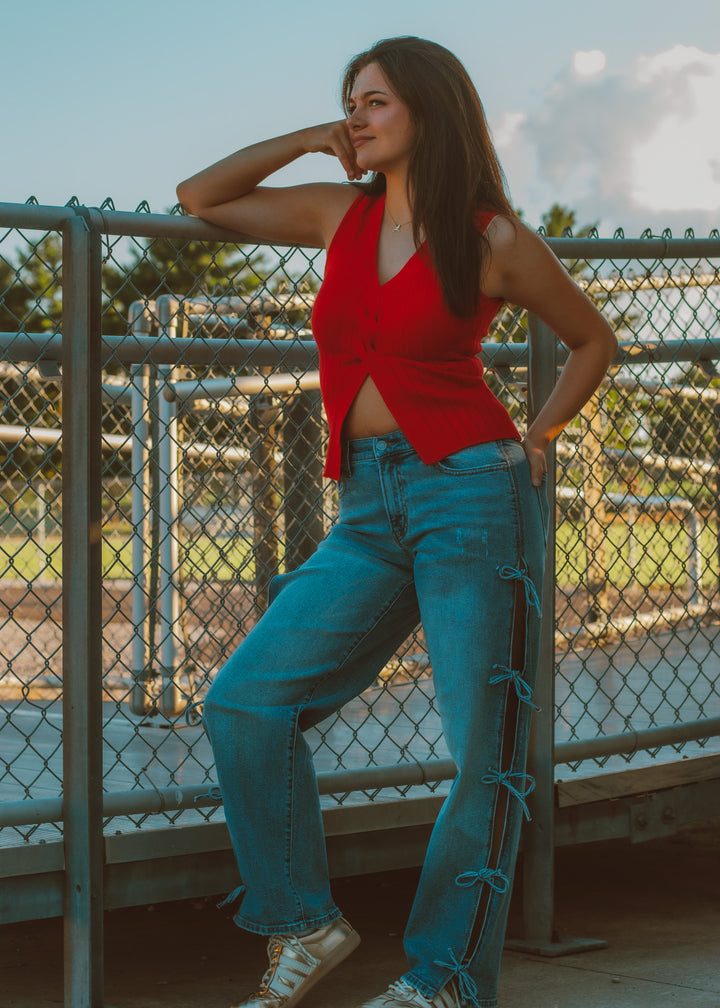 All Tied Up Dark Wash Jean