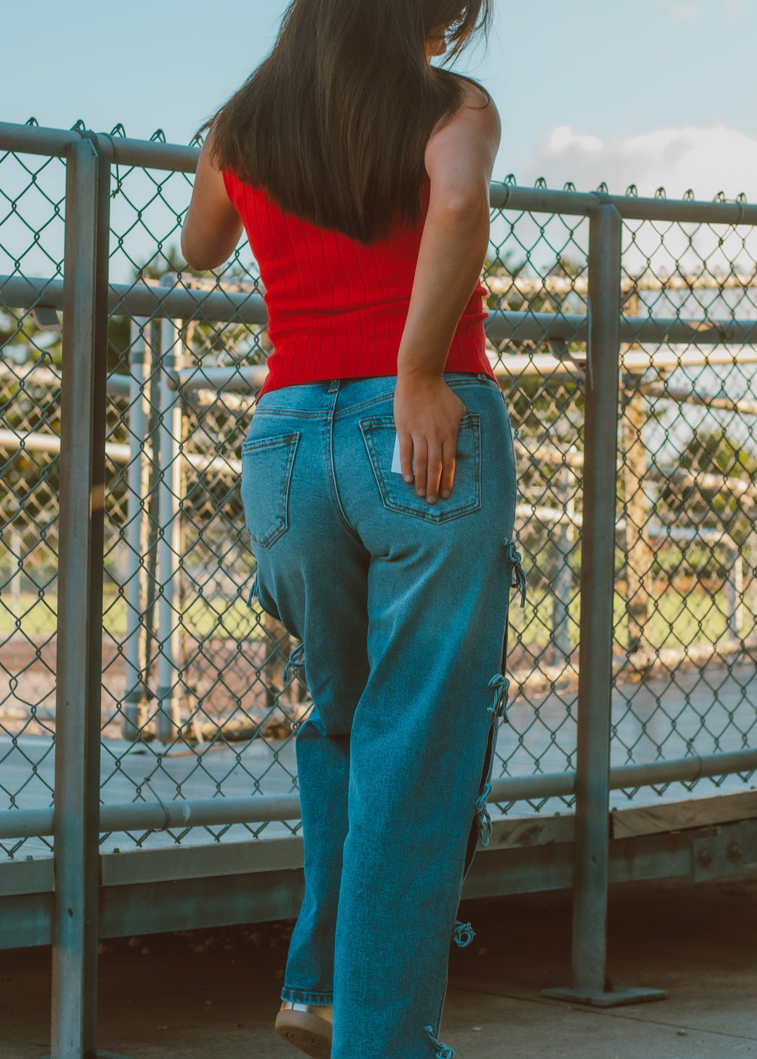 All Tied Up Dark Wash Jean