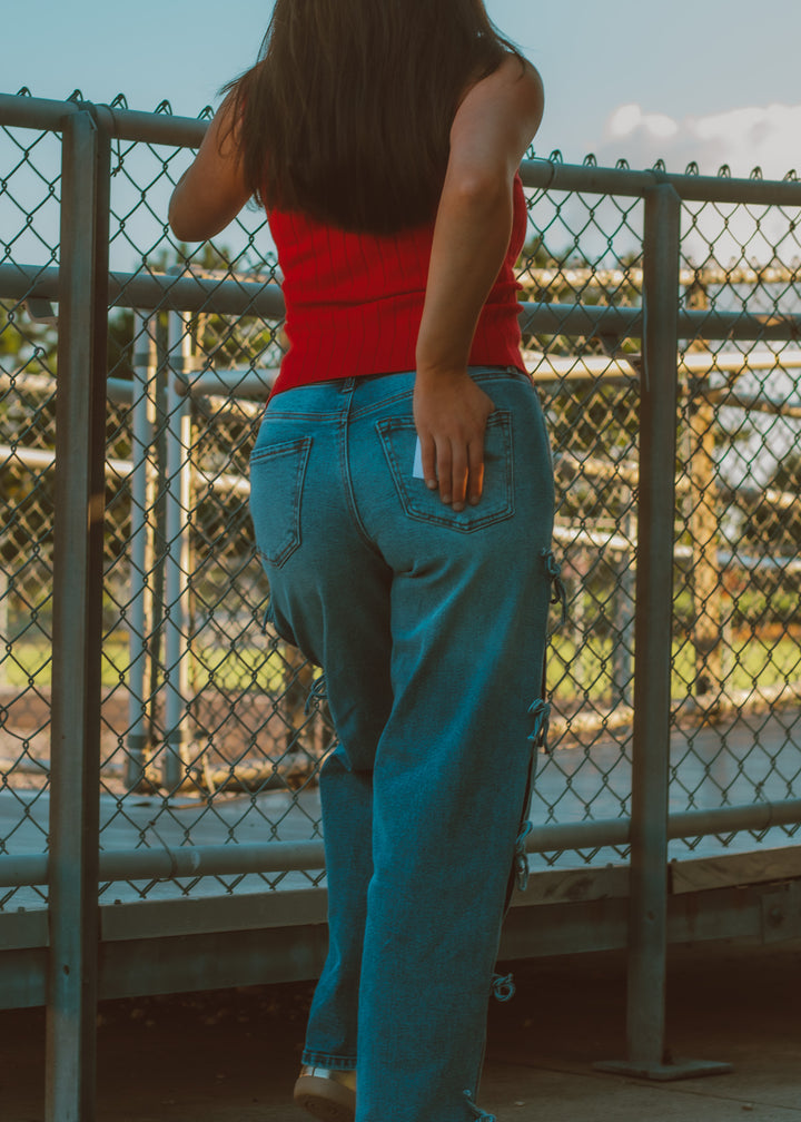 All Tied Up Dark Wash Jean