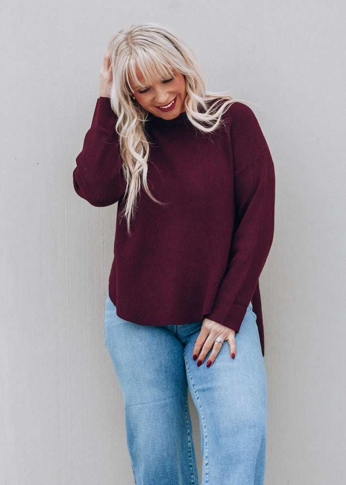 Maroon Sweater Outfit