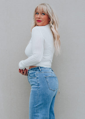 White Mock Neck Outfits