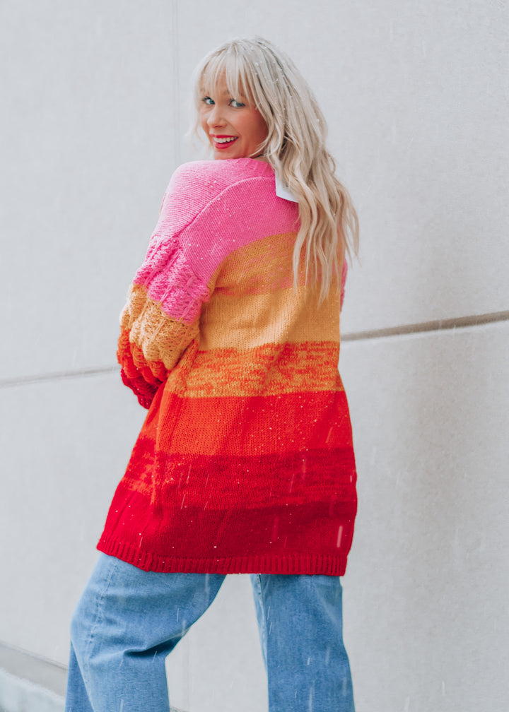 colorful cardigan 
