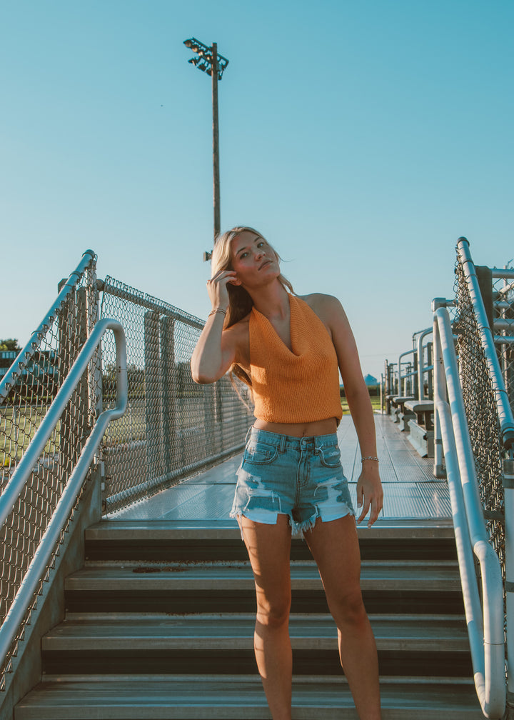 Ozzy Distressed Denim Short