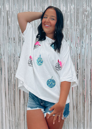 Disco Cowgirl Sequin Patch Tee