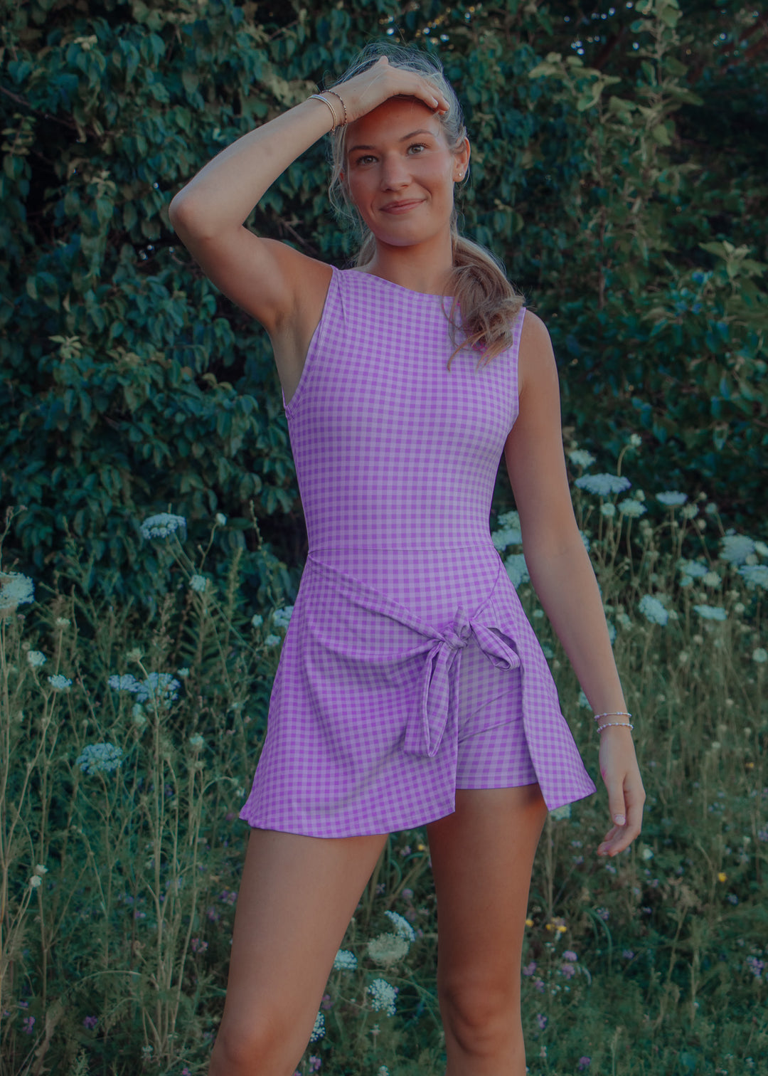 Campus Cutie Gingham Athletic Dress