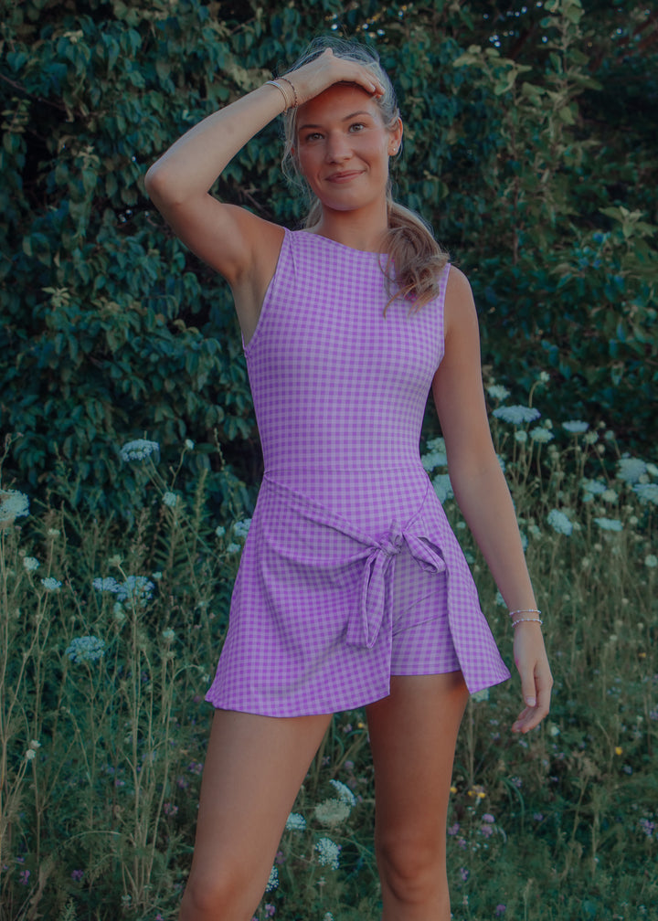 Campus Cutie Gingham Athletic Dress