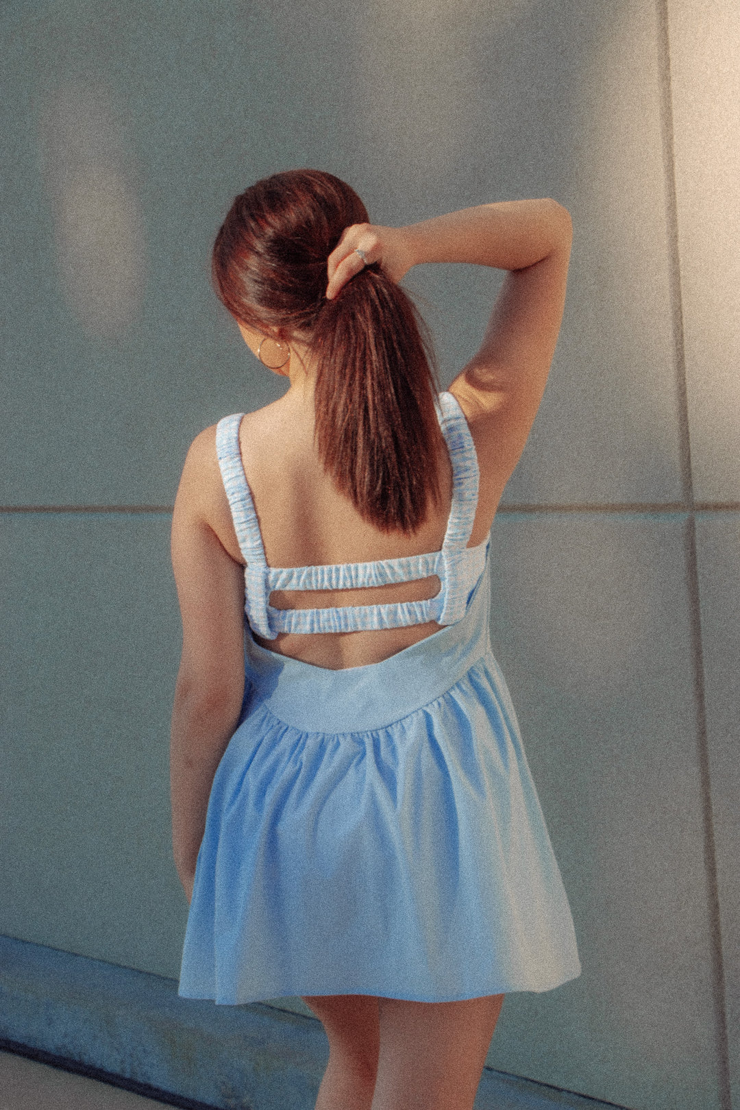 Baby Blue Gingham Athletic Dress