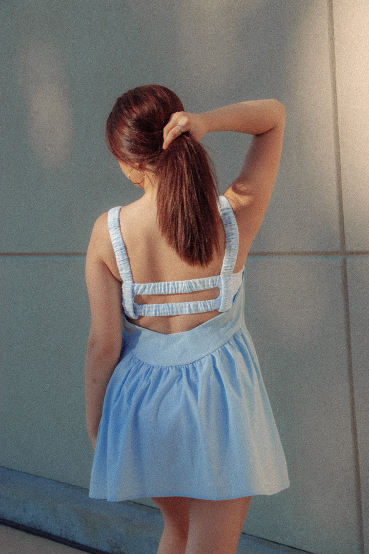 Baby Blue Gingham Athletic Dress