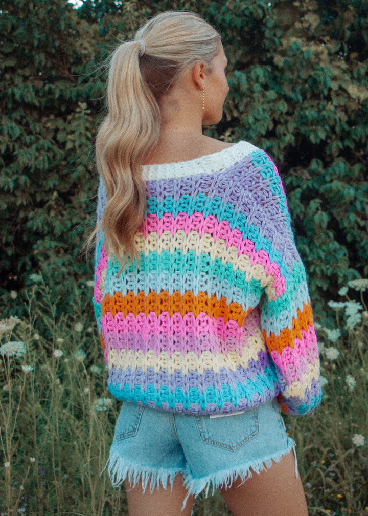 Color Me Cute Rainbow Cardigan
