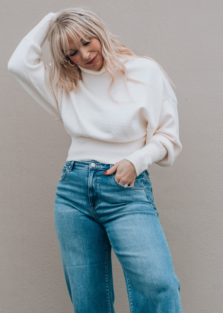 Cozy White Turtleneck 