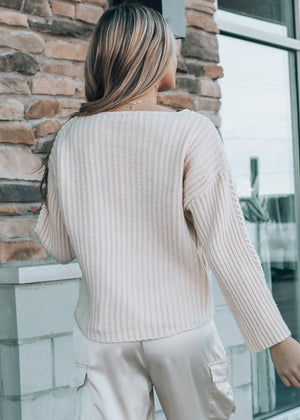 tan knit sweater