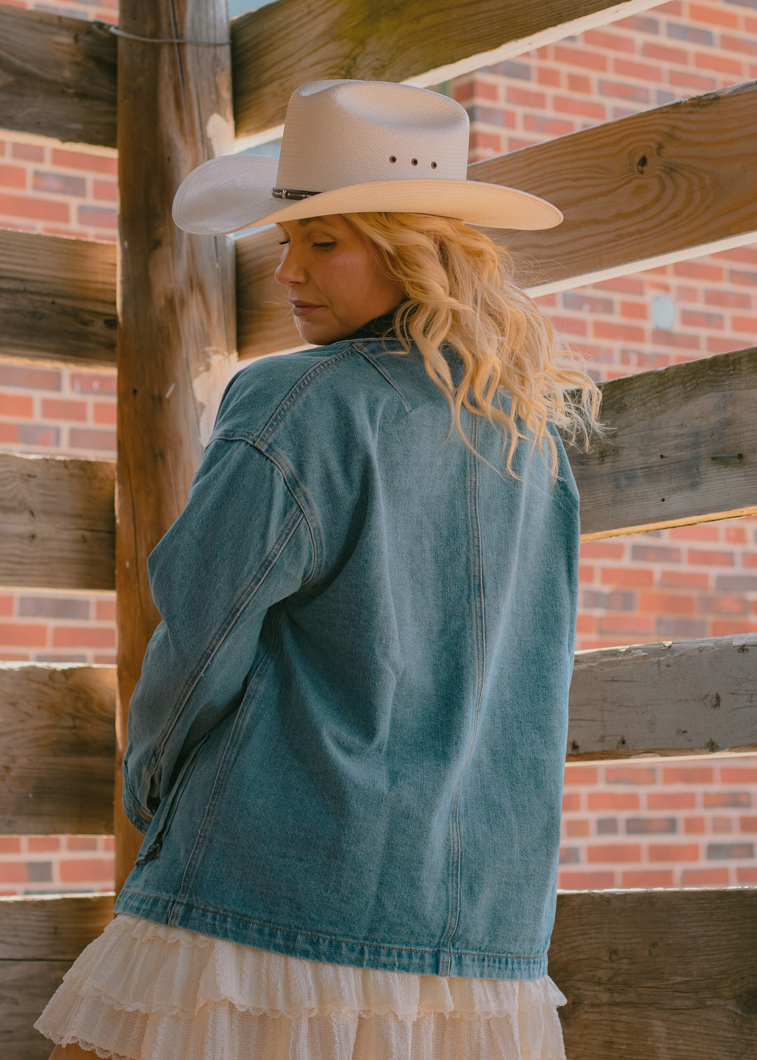 Cool Corduroy Collar Denim Jacket