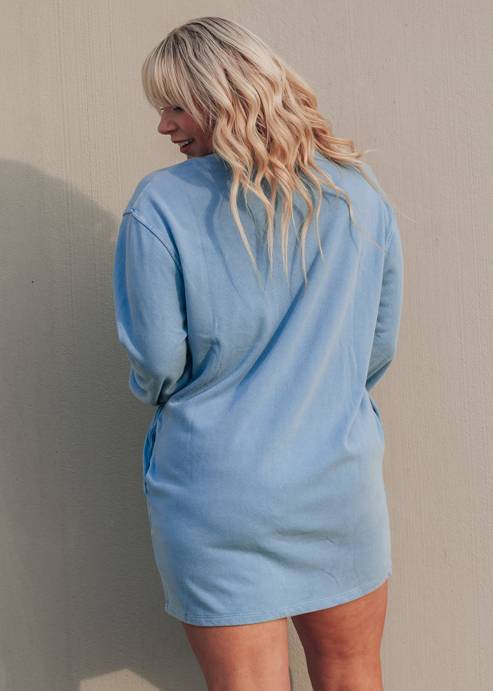 Lylas Blue Sweatshirt Dress