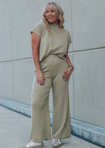 Avocado Ribbed Pant