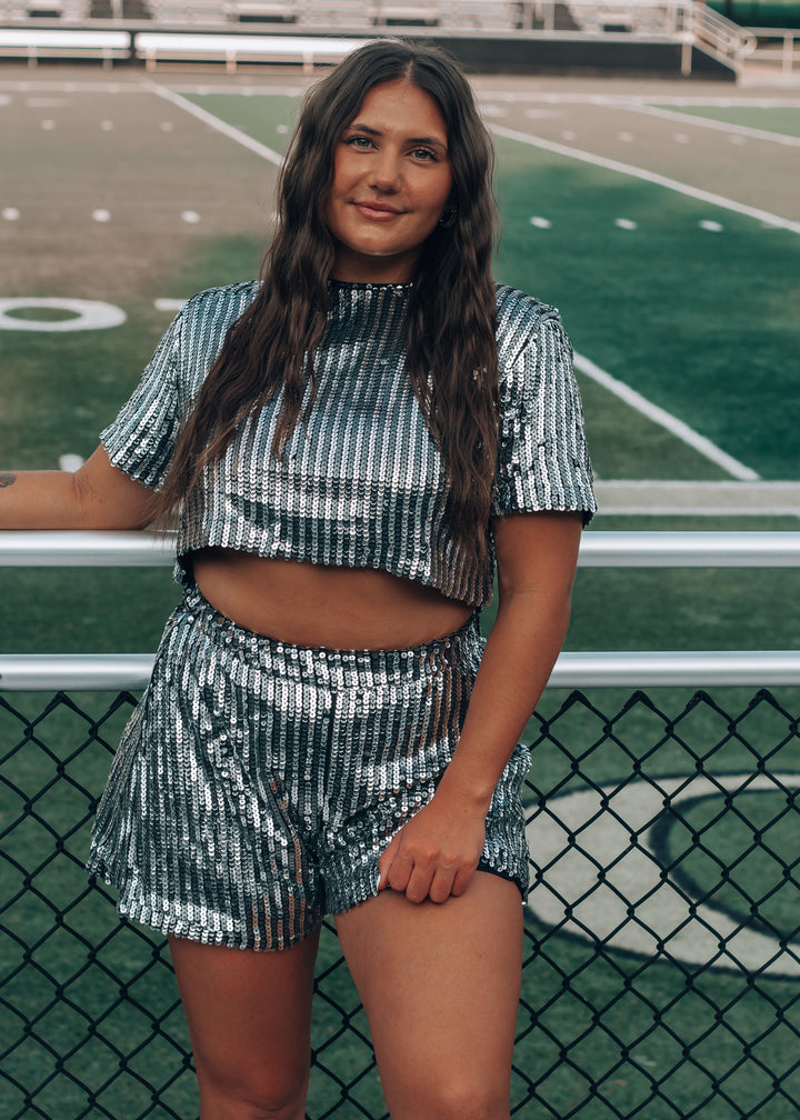 Laura Black Sequin Top
