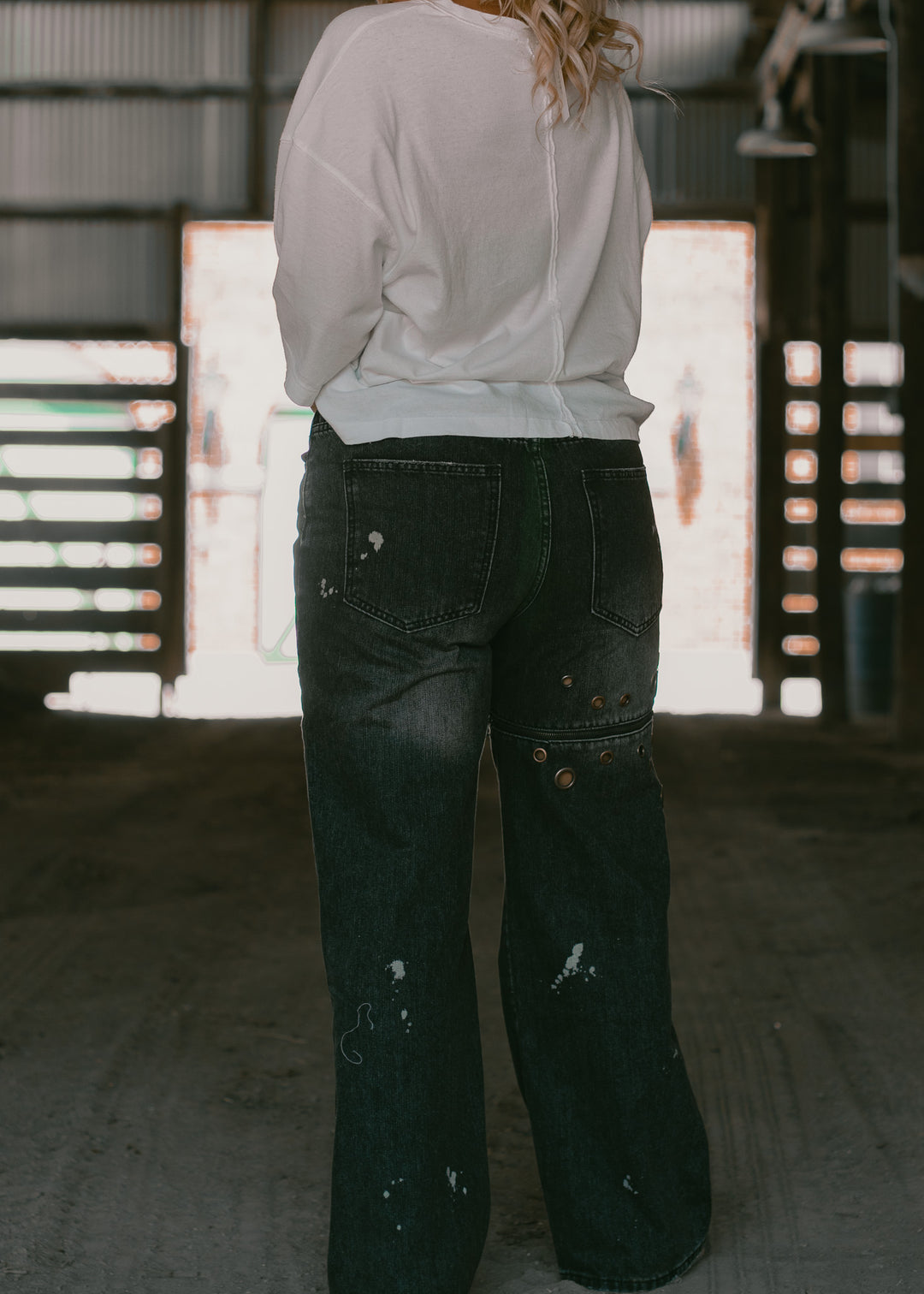 Cool Girl Black Grommet Jeans