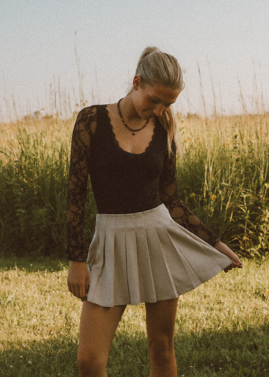 Vintage Black Lace Bodysuit