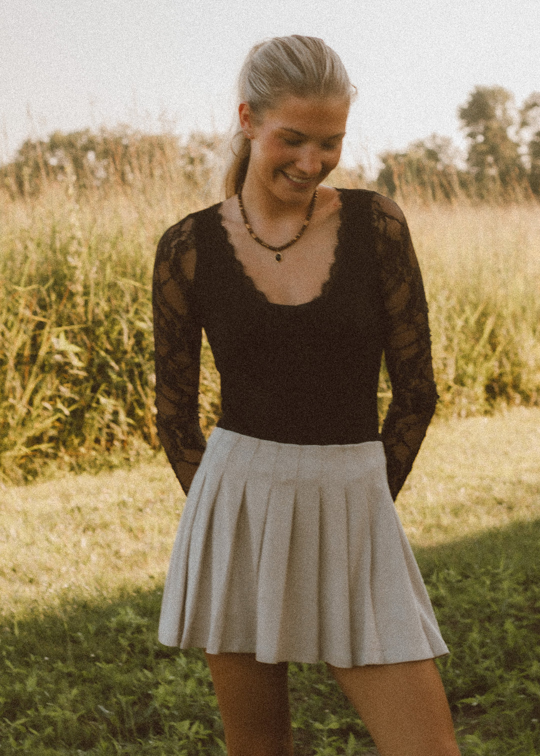 Vintage Black Lace Bodysuit