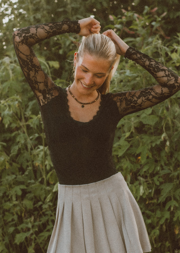 Vintage Black Lace Bodysuit