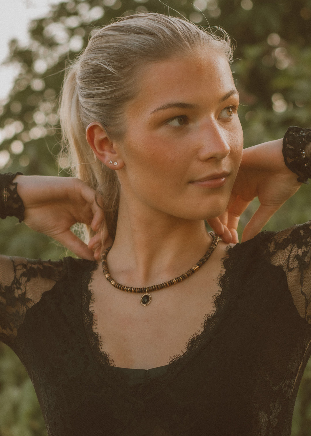 Tiger Eye Beaded Necklace