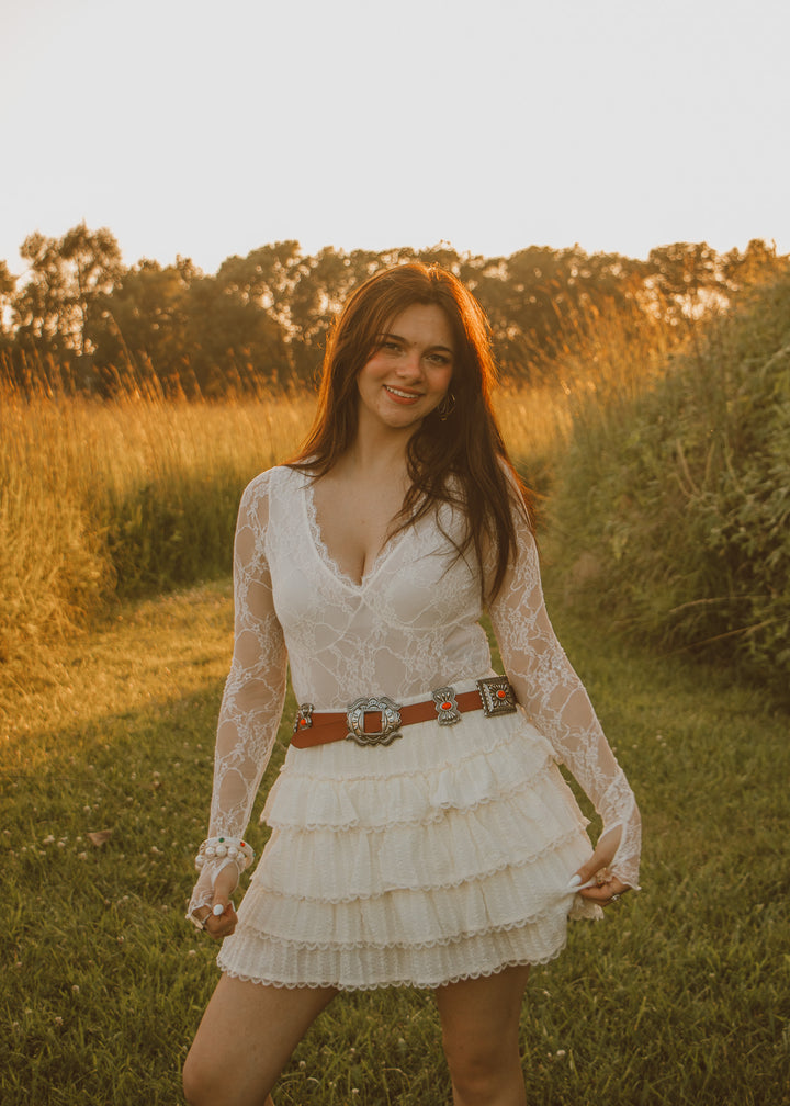 Vintage Cream Lace Bodysuit