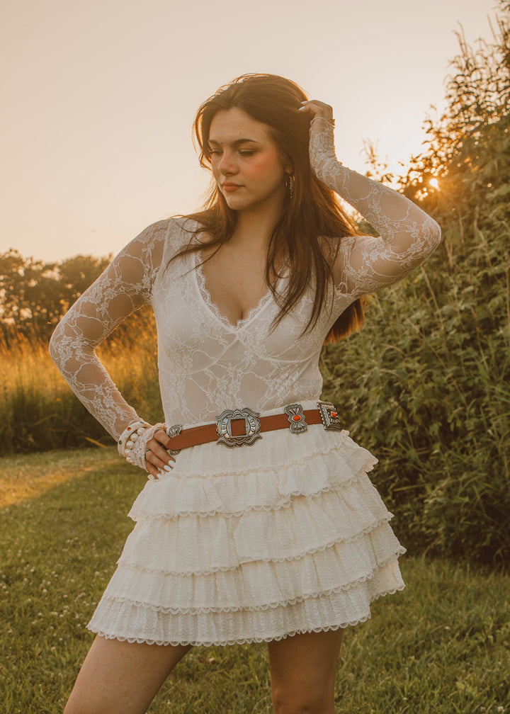 Vintage Cream Lace Bodysuit