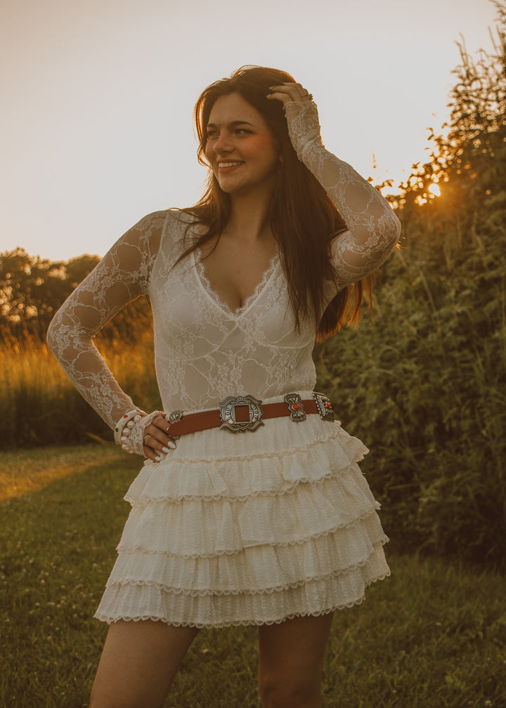 Vintage Cream Lace Bodysuit