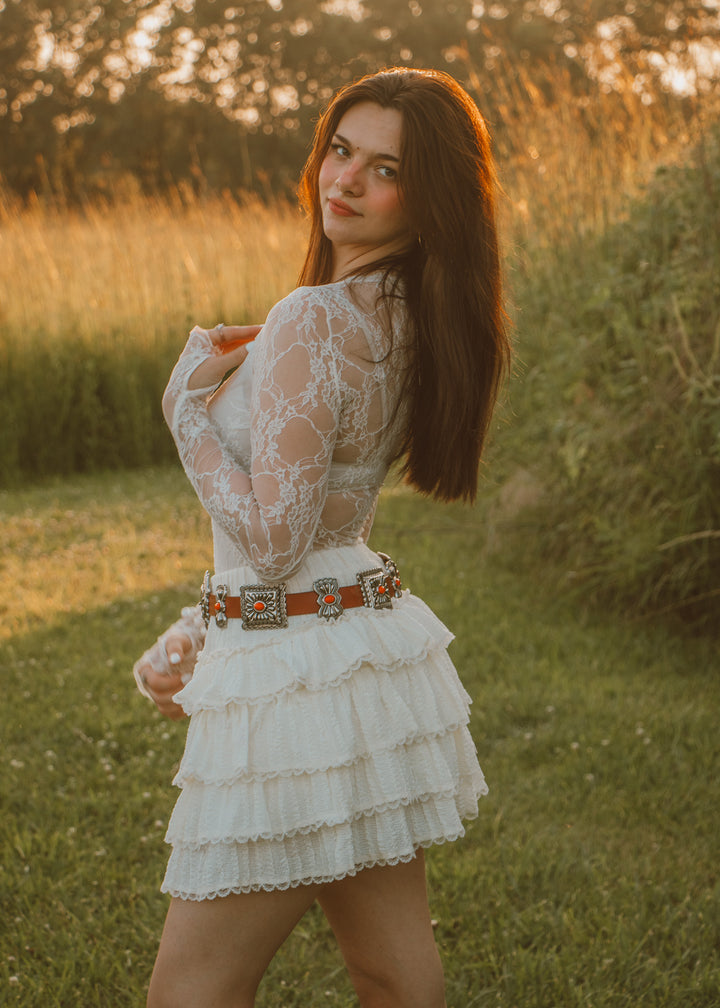 Vintage Cream Lace Bodysuit