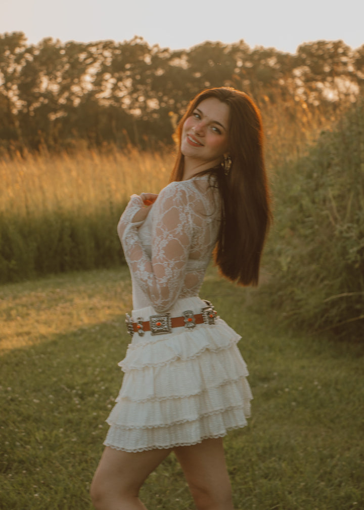 Vintage Cream Lace Bodysuit