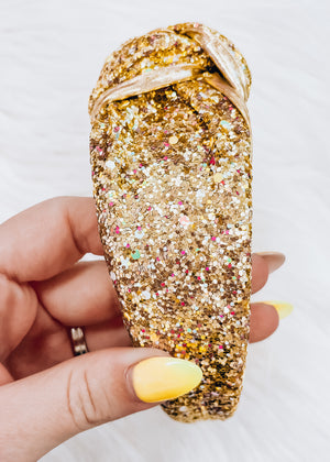 
            
                Load image into Gallery viewer, Gold Glitter Headband
            
        
