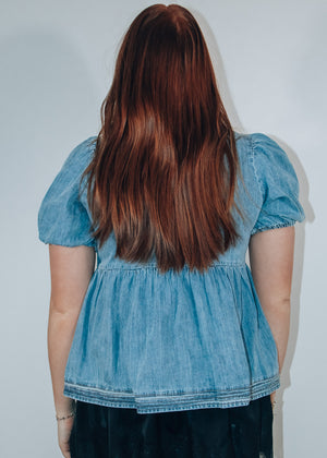 Darlin' Denim Baby Doll Top