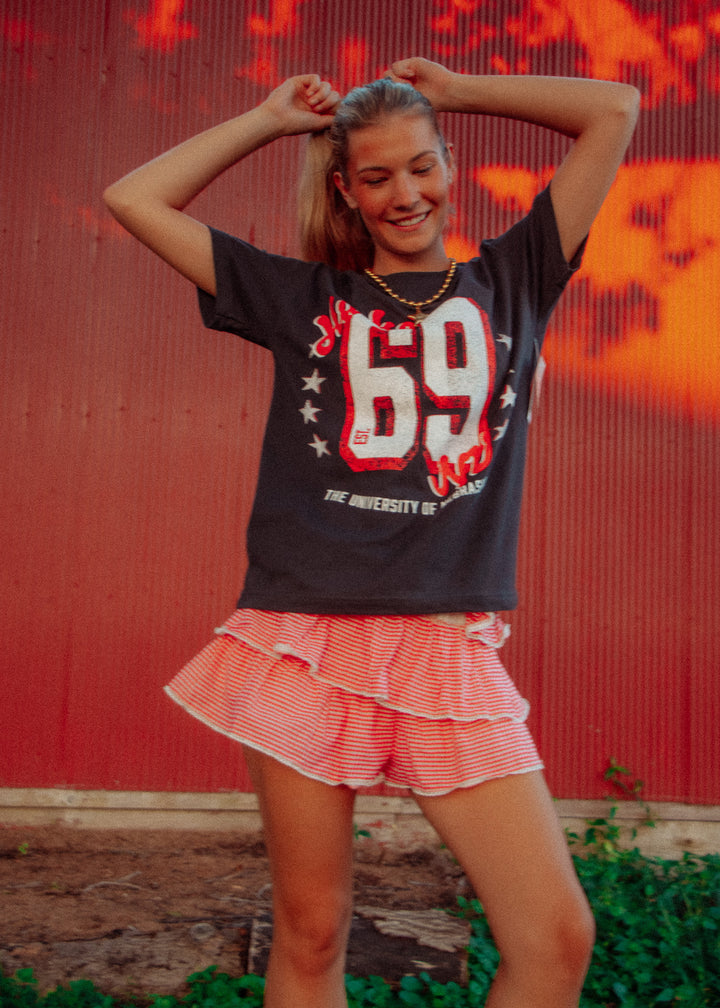 Cherry Pie Gingham Mini Skort