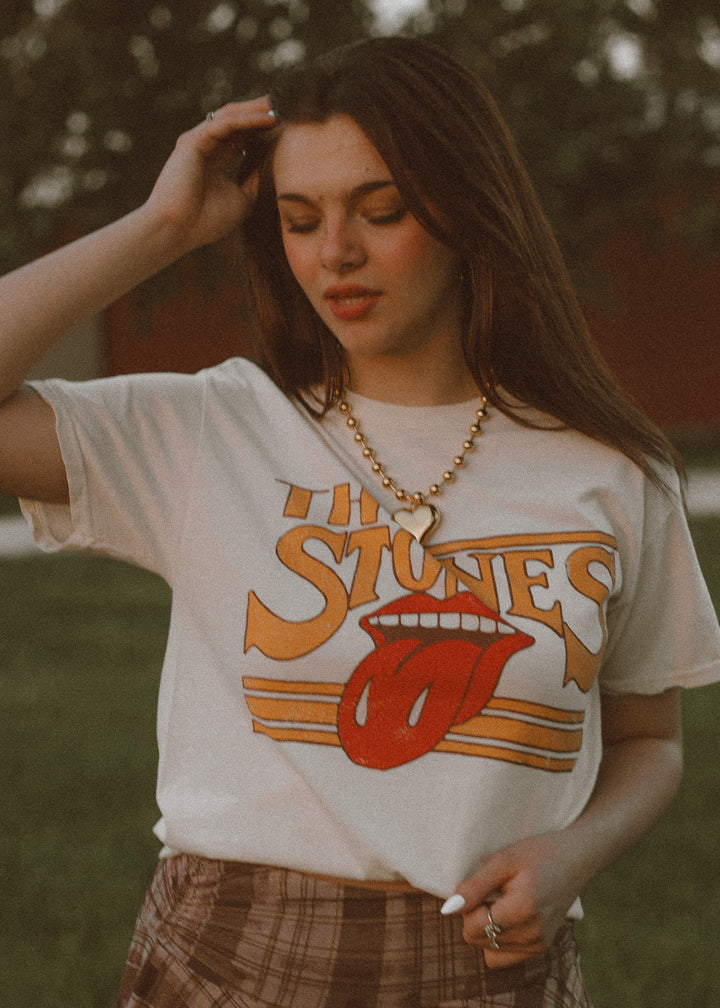 Rolling Stones Off White Graphic Tee