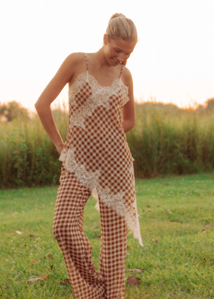 Salted Caramel Gingham Pant