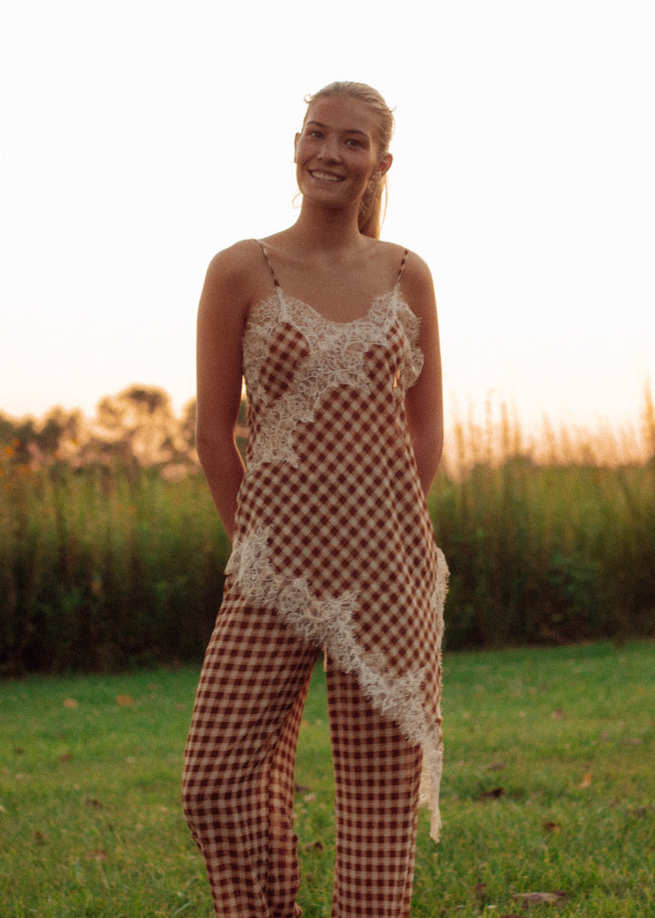 Salted Caramel Gingham Top