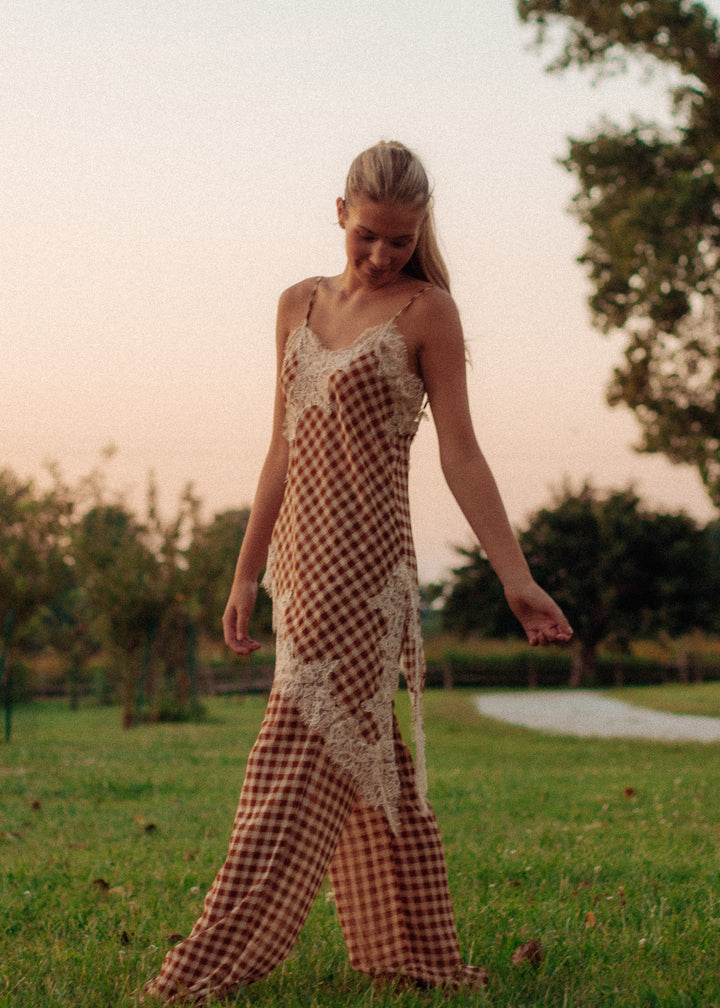 Salted Caramel Gingham Pant