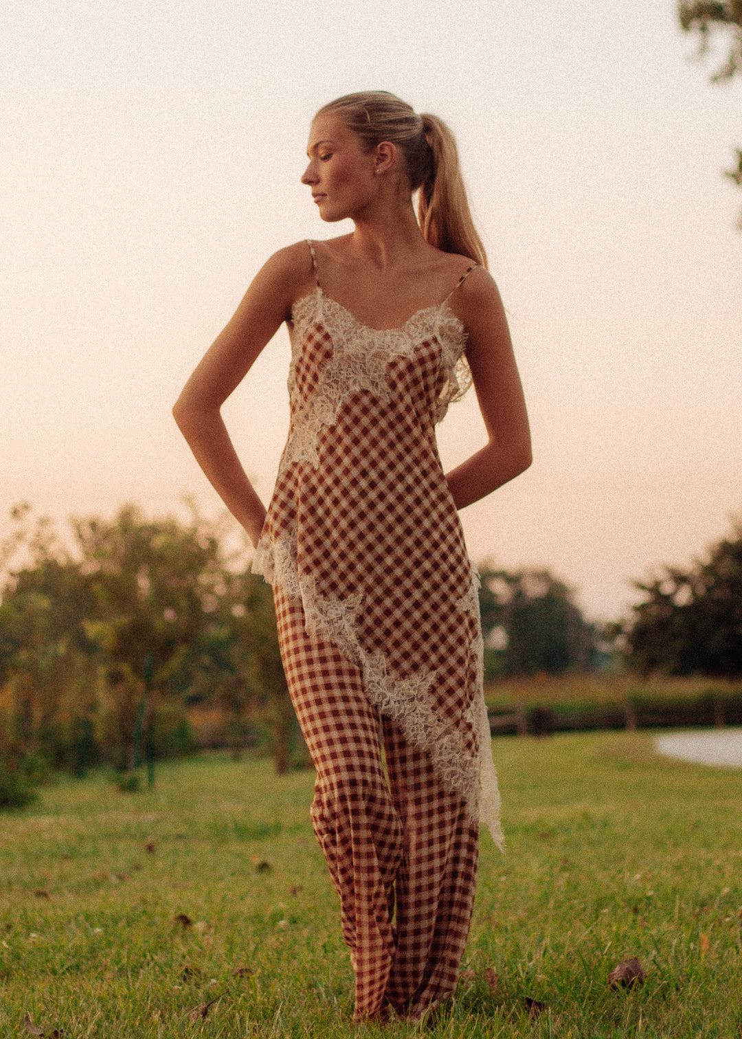 Salted Caramel Gingham Pant