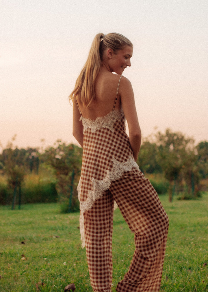 Salted Caramel Gingham Pant