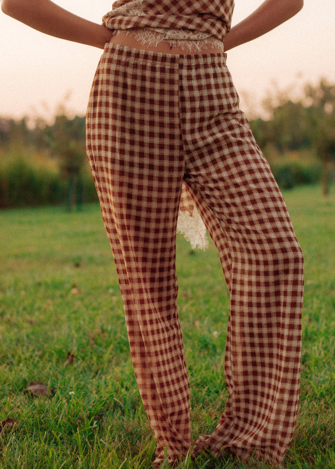 Salted Caramel Gingham Pant