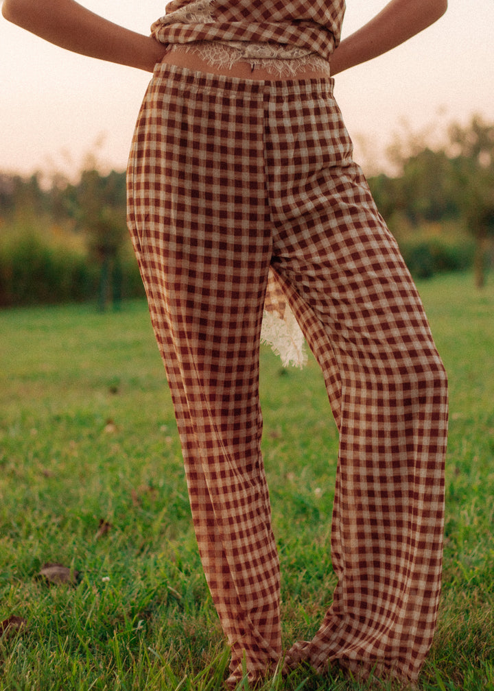 Salted Caramel Gingham Pant