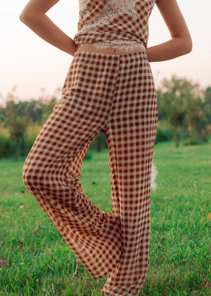 Salted Caramel Gingham Pant